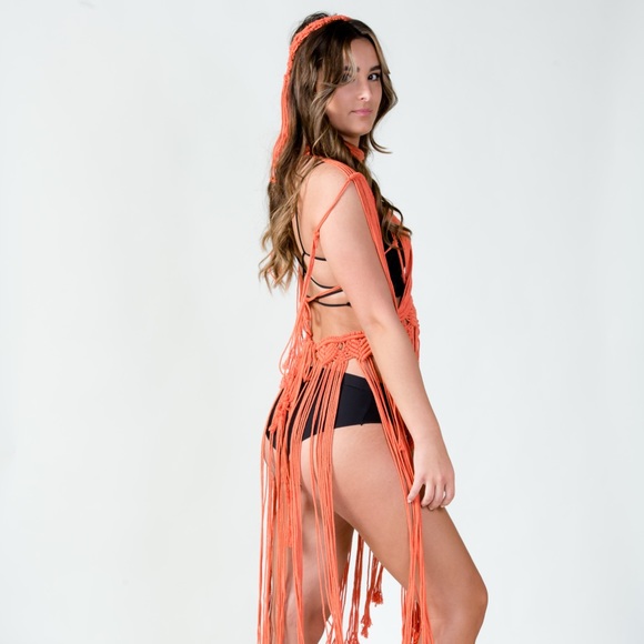 Handmade Macrame Crochet Dress - Picture 8 of 16